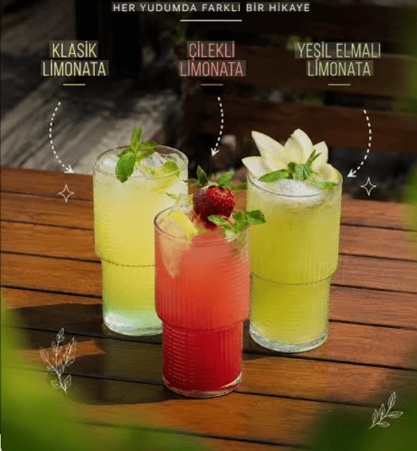  Yeşil Elmalı, Naneli, Çilekli Limonata